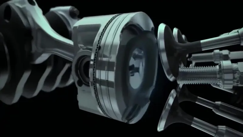 Exploded view of an engine